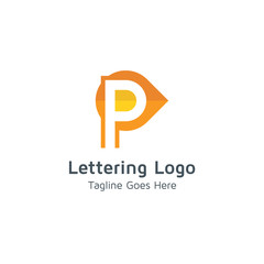 Lettering P Vector