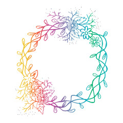 Flowers decorative frame. 