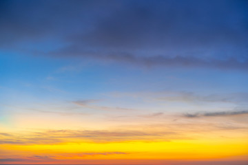 Colorful sky in twilight time background.