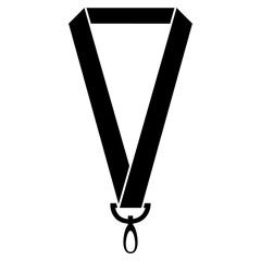 Simple Lanyard Vector Icon Illustration