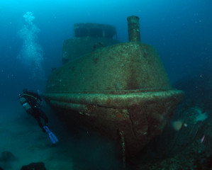 Scuba Diving Malta - Tug 2 at Sliema, Exiles Beach