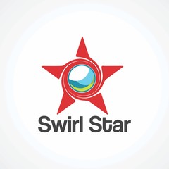 Obraz premium swirl star logo vector,icon,element, and element