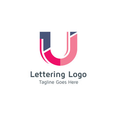 Lettering U Vector