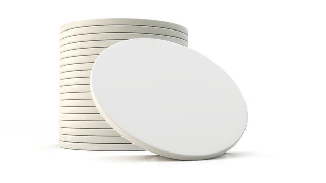 Stack of new beer coasters