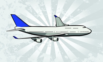 Airline Passenger Jet Vector Illustration