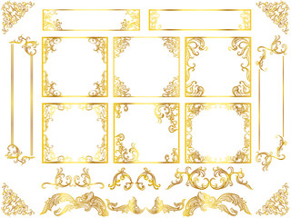 アンティーク飾り罫フレーム