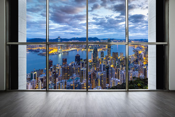 Hong Kong city scenery and indoor space