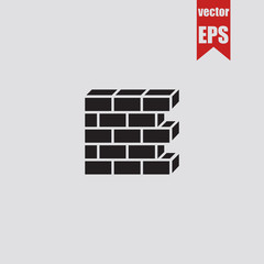 Brick wall icon.Vector illustration.