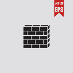 Brick wall icon.Vector illustration.