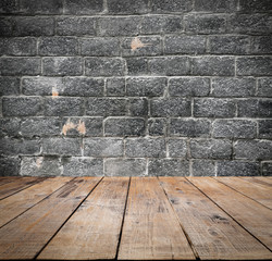 old room with brick wall