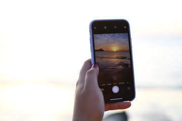 Sunset over the beach