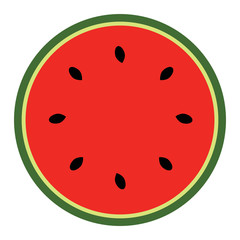 isolated cut watermelon