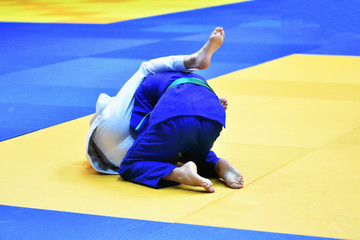 Boys compete in Judo