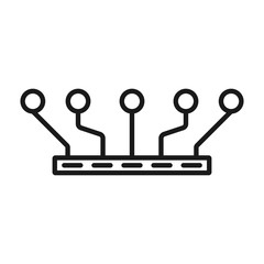 modem network. minimal thin line web icon. simple vector illustration outline. concept for infographic, website or app.