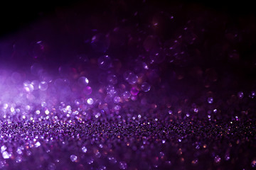 Purple glitter magic background. Defocused light and free focused place for your design. - 248581564