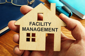 Facility management written on the small house.