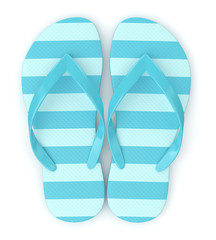 3d render of flip flops over white