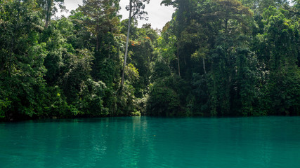 Labuhan Cermin, beautiful lake with two layer of water, freshwater  on the top and saltwater in the bottom