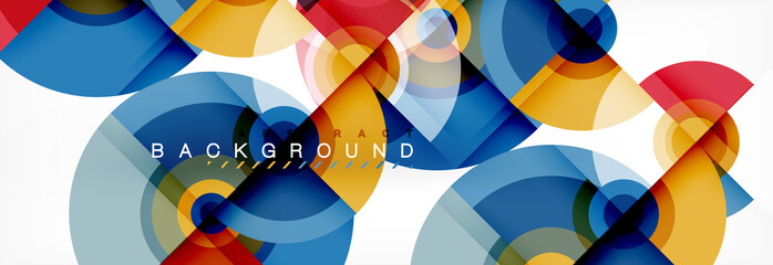 Circle abstract background with triangular shapes for modern design, cover, template, brochure, flyer.