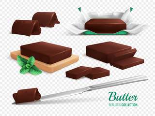 Chocolate Butter Realistic Set