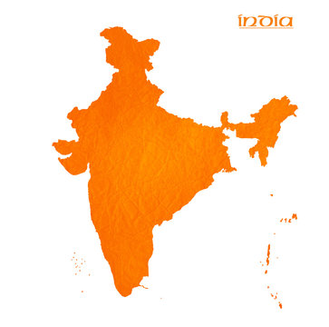 INDIA MAP ORANGE 