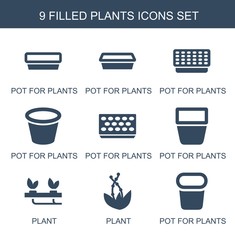 9 plants icons