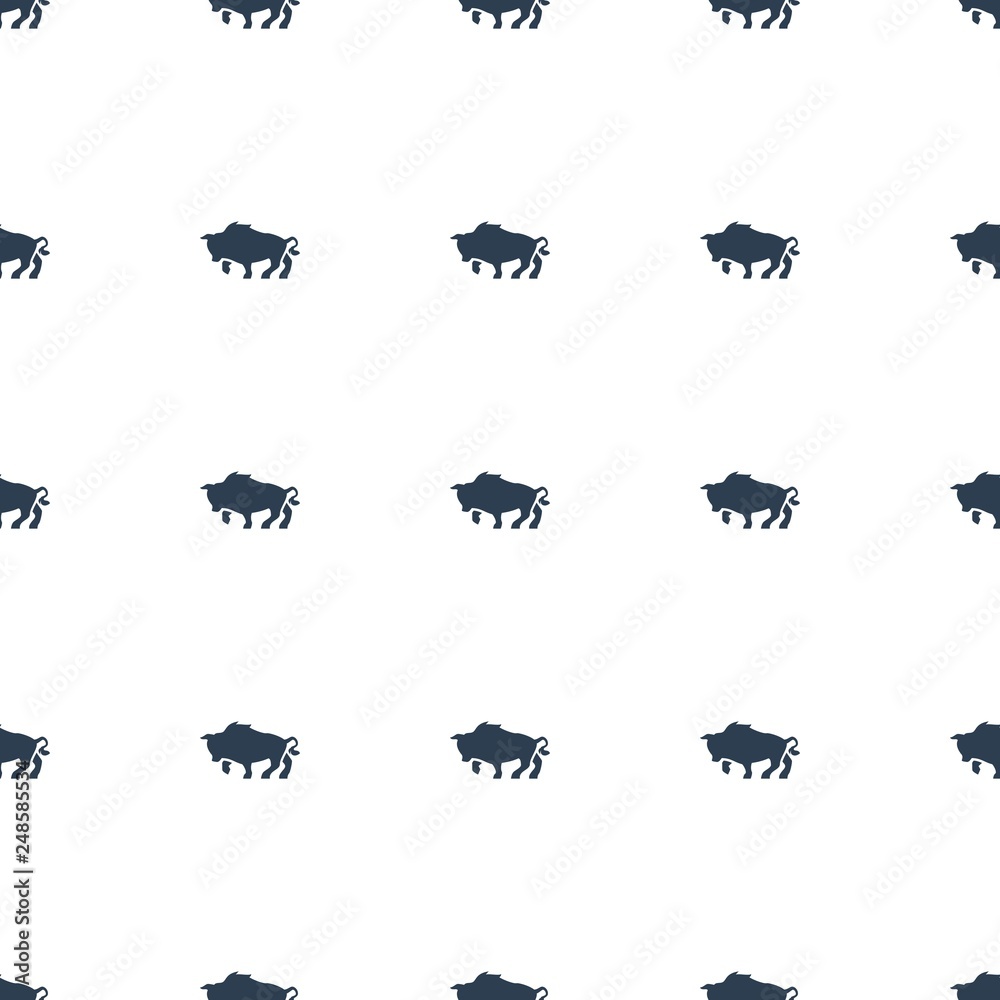 Canvas Prints buffalo icon pattern seamless white background