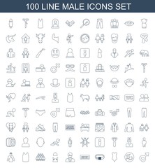 100 male icons