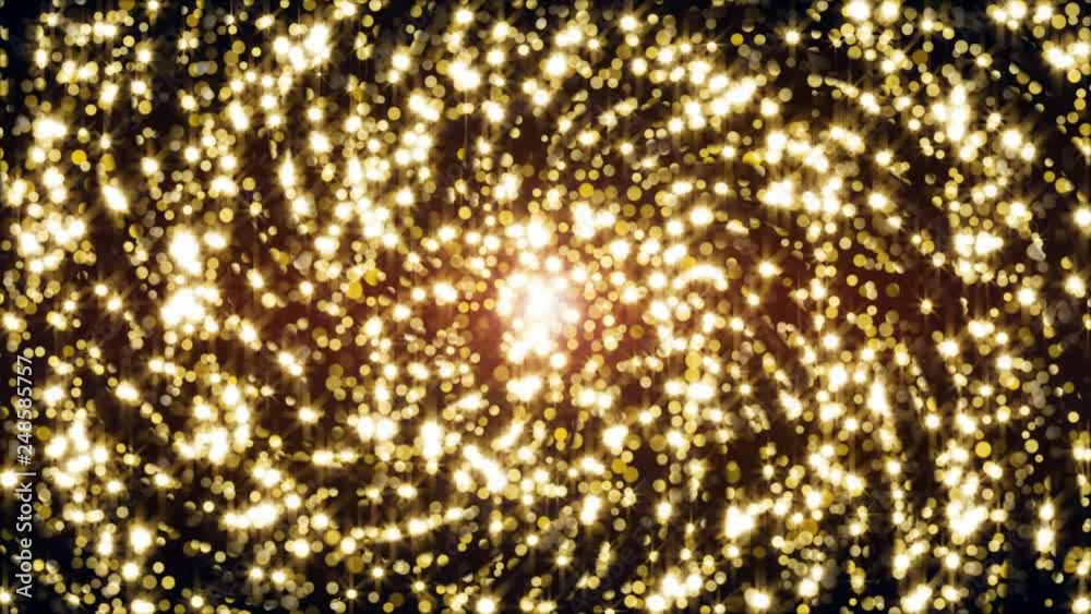 Wall mural 4k abstract motion background animation shining particles sparks and magic dust forming in space mes