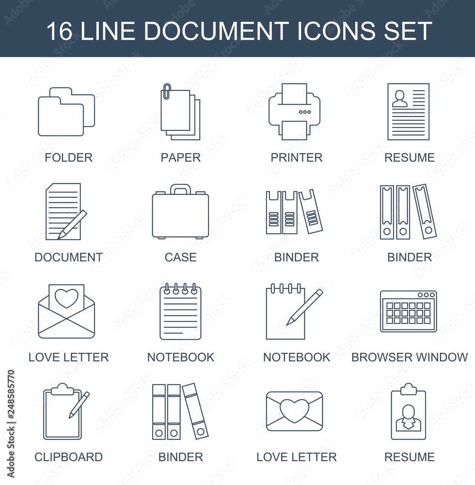 Poster document icons