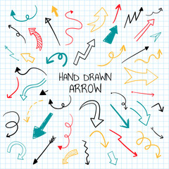 Hand drawn arrow illustration collection