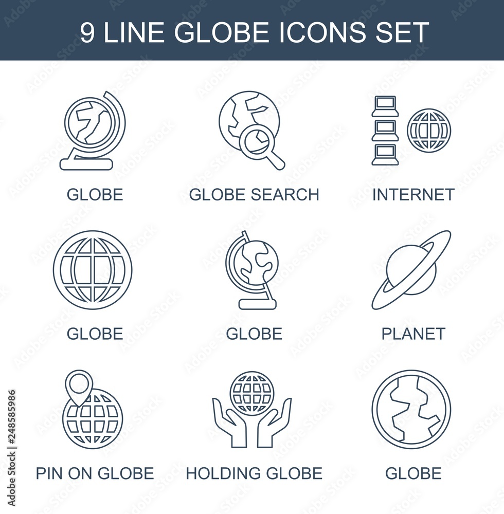 Poster globe icons