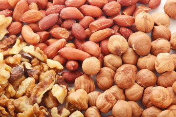 Different nuts forming background	