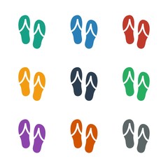flip flops icon white background