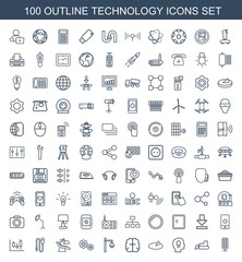 100 technology icons