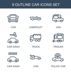 9 car icons