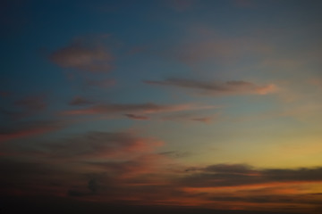 beautiful light in dramatic twilight sunset sky