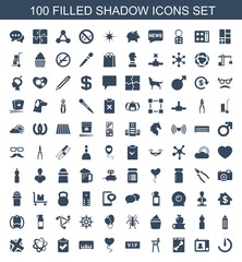 100 shadow icons