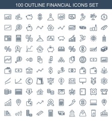 100 financial icons