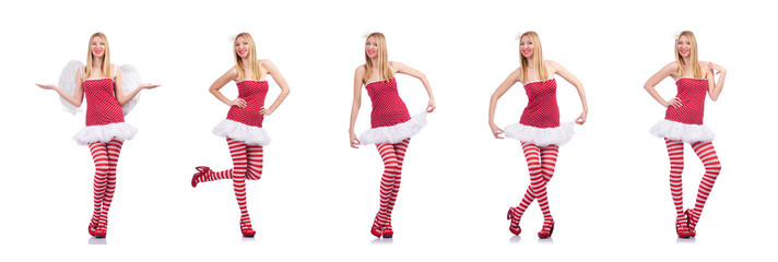 Woman with bow in valentine concept