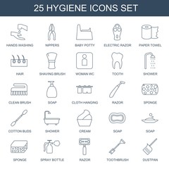 25 hygiene icons