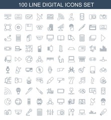 100 digital icons