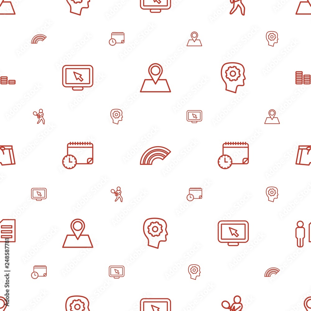 Aufkleber isolated icons pattern seamless white background