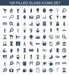 100 glass icons