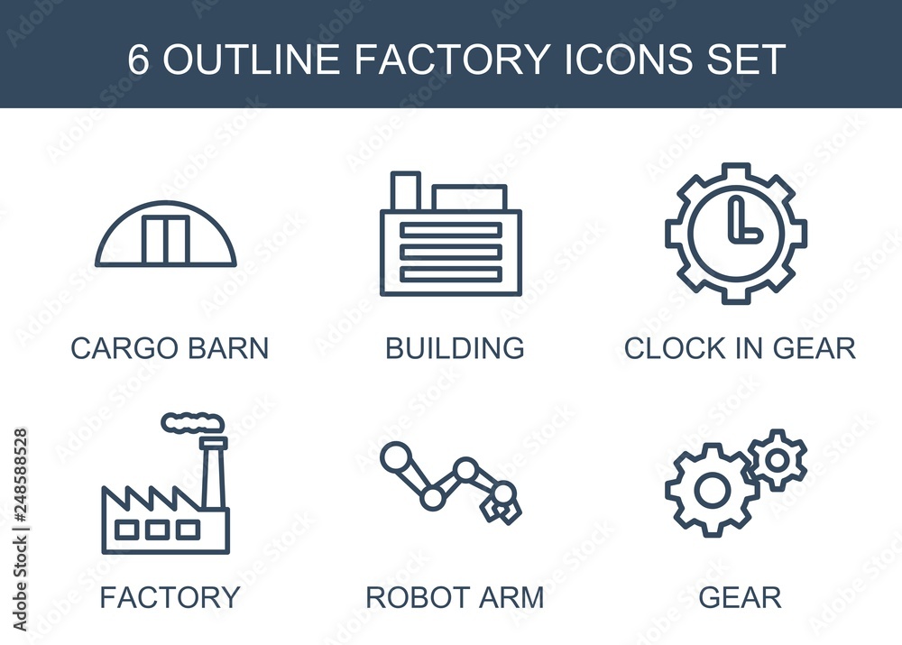 Poster 6 factory icons