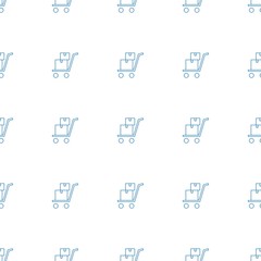 luggage cart icon pattern seamless white background