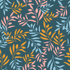 Seamless olive branch pattern