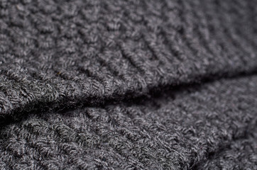 Macro photo of fabric pattern, close up of textile clothing with shallow depth of field