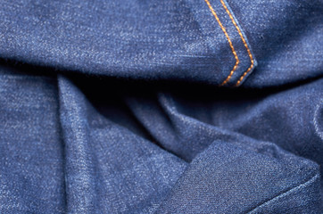 Naklejka premium Macro photo of fabric pattern, close up of textile clothing with shallow depth of field