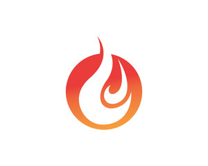 Fire flame Logo Template vector icon Oil, gas and energy logo